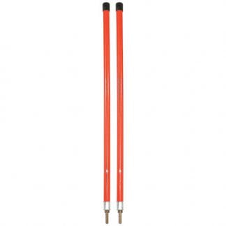 3/4 x 28 Inch Fluorescent Orange Bumper Marker Sight Rods with Hardware