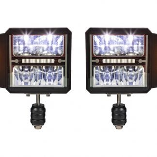 SAM Universal Heated LED Snow Plow Headlights with Multi-Mount Signal