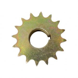 Replacement 1 Inch 16-Tooth Yellow Zinc Gearbox Sprocket with Set Screws for #40 Chain