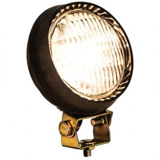 5 Inch Clear Round Incandescent Flood Light - Black Housing