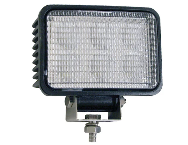 4 Inch by 6 Inch Rectangular LED Clear Flood Light with White Housing