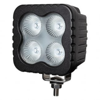 Heated 4 Inch Square LED Flood Light - Clear