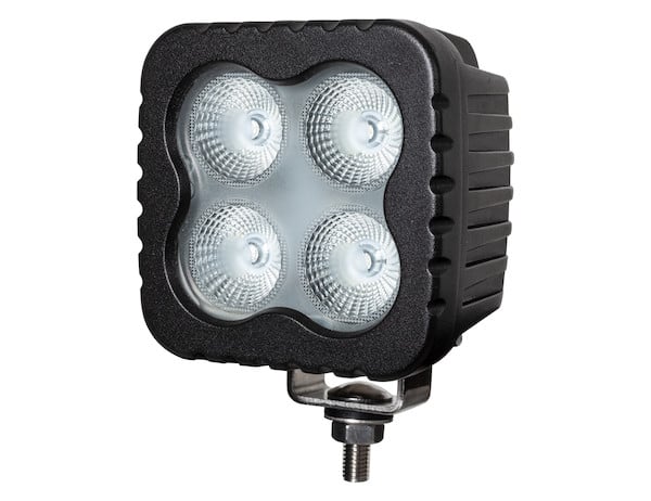 Heated 4 Inch Square LED Flood Light - Clear