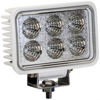 4 Inch by 6 Inch Rectangular LED Clear Spot Light With White Housing