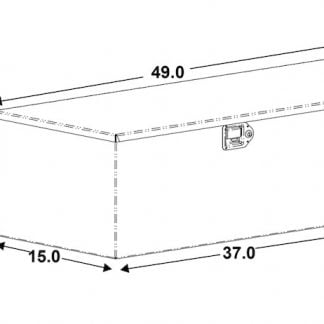 18.5x15x49/37 Inch Diamond Tread Aluminum Trailer Tongue Truck Box