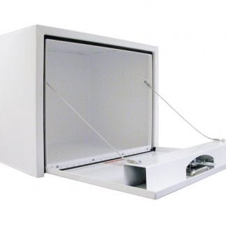 24x24x24 Inch White Steel Underbody Truck Box