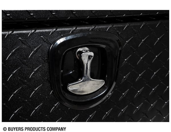 18x16x96 Textured Matte Black Diamond Tread Aluminum Topsider Truck Box