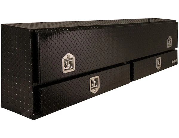 88 Inch Black Diamond Tread Aluminum Contractor Truck Box With Drawer
