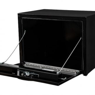 18x18x24 Inch Black Steel Underbody Truck Box With 3-Point Latch