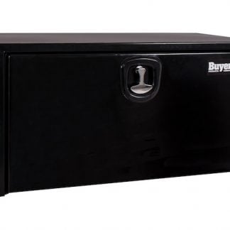 18x18x30 Inch Black Steel Underbody Truck Box With 3-Point Latch