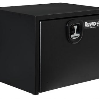 24x24x36 Inch Textured Matte Black Steel Underbody Truck Box with 3-Point Latch