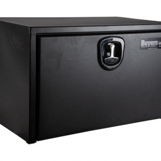 18x18x30 Inch Textured Matte Black Steel Underbody Truck Box with 3-Point Latch