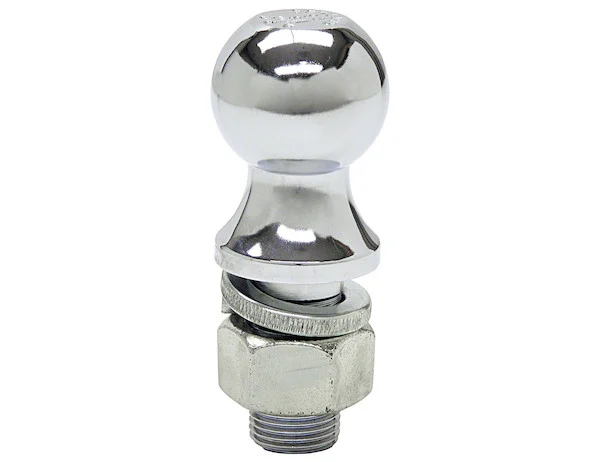 1-7/8 Inch Chrome Hitch Ball With 1 Inch Shank Diameter x 2-1/8 Inch Long