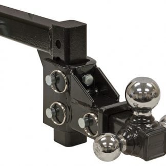 Adjustable Tri-Ball Hitch Solid Shank With Chrome Balls