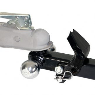 Tri-Ball Hitch Solid Shank With Pintle Hook And Chrome Balls