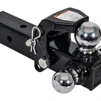 Tri-Ball Hitch with Pintle Hook and Chrome Towing Balls - 2-1/2 Inch Receiver