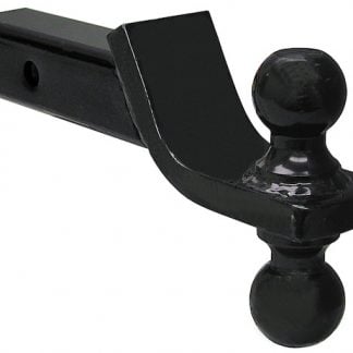 Towing Ball Mount With Dual Black Balls - 1-7/8 Inch And 2 Inch Balls