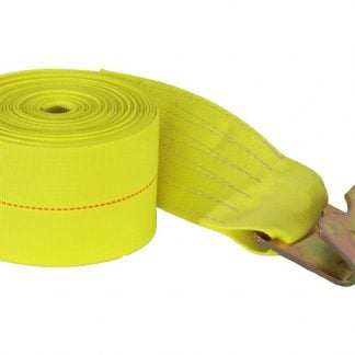 4 Inch x 30 Foot Winch Strap with Flat Hook - 15,000 Lb Capacity