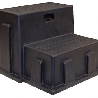 Black Polymer Utility Step - 24 x 21 x 16 Inch Tall