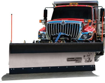 SnowDogg Full Trip Stainless MuniPlow 10 Foot x 42 Inch-Drop Pin-4 Inch Cylinder