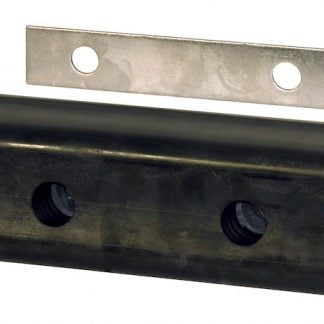 Extruded Rubber Rectangular Bumper with 2 Holes- 4-3/4 x 2-3/4 x 10 Inch Long