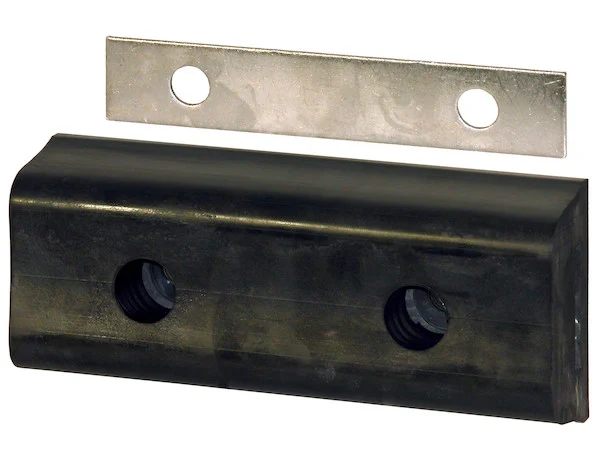 Extruded Rubber Rectangular Bumper with 2 Holes- 4-3/4 x 2-3/4 x 10 Inch Long