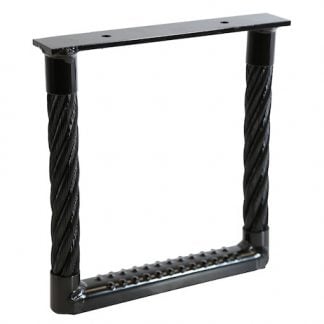 Black Powder Coated Cable Type Truck Step - 12 x 12 x 1.38 Inch Deep