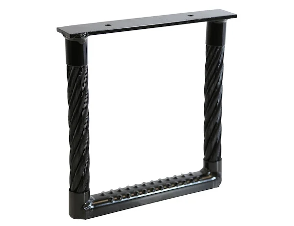 Black Powder Coated Cable Type Truck Step - 12 x 12 x 1.38 Inch Deep