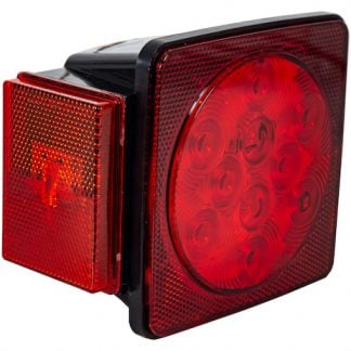 Driver Side 5 Inch Box-Style LED Stop/Turn/Tail Light for Trailers Under 80 Inches Wide (Includes License Light)