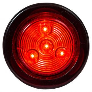 2 Inch Red Round Marker/Clearance Light with 4 LED Kit (Includes Grommet)
