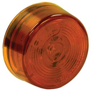 2 Inch Amber Round Marker/Clearance Light Kit With 1 LED (PL-10 Connection, Includes Grommet and Plug)