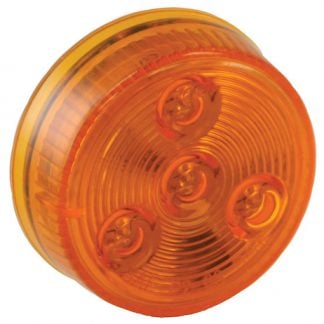 2 Inch Amber Round Marker/Clearance Light with 4 LEDs Kit (Includes Grommet)