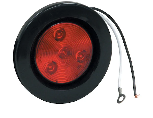 Bulk 2.5 Inch Red Round Marker/Clearance Light With 4 LED