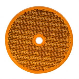 3.1875 Inch Red Round DOT Bolt-On Reflectors