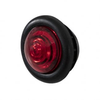 .75 Inch Round Marker Clearance Lights - 1 LED Red With Stripped Leads