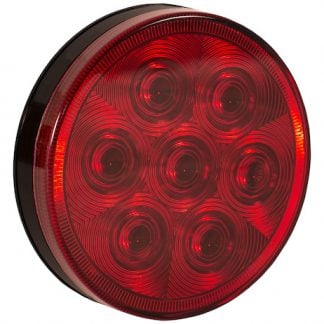 4 Inch Red Round Stop/Turn/Tail Light With 7 LEDs Kit - Includes Plug and Grommet