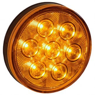 4 Inch Amber Round Turn & Park Light With 7 LEDs