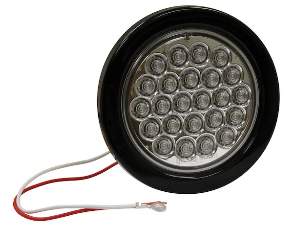 4 Inch Clear Round Backup Light with 24 LEDs (Sold in Multiples of 10)