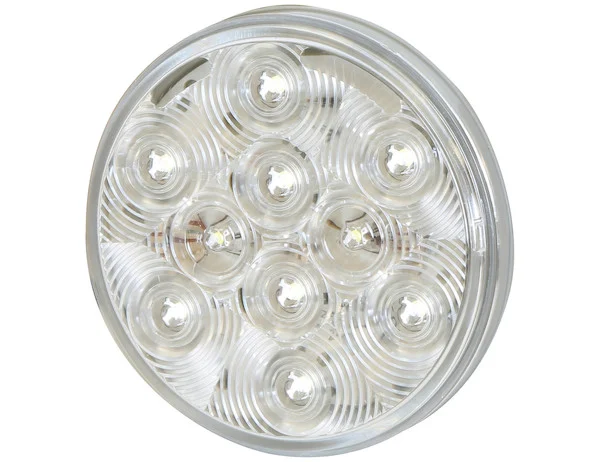 4 Inch Clear Round LED Interior Dome Light With White Housing