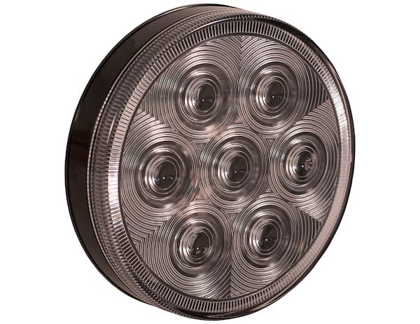 4 Inch Clear Round Backup Light With 7 LEDs Kit - Includes Grommet and Plug