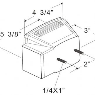 Passenger Side 5 Inch Box-Style LED Stop/Turn/Tail Light for Trailers Under 80 Inches Wide