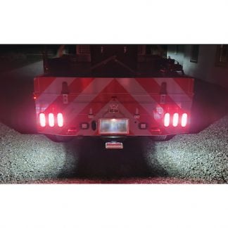 6 Inch Oval Stop/Turn/Tail + Backup Combination Light with Light Stripe LED Tubes
