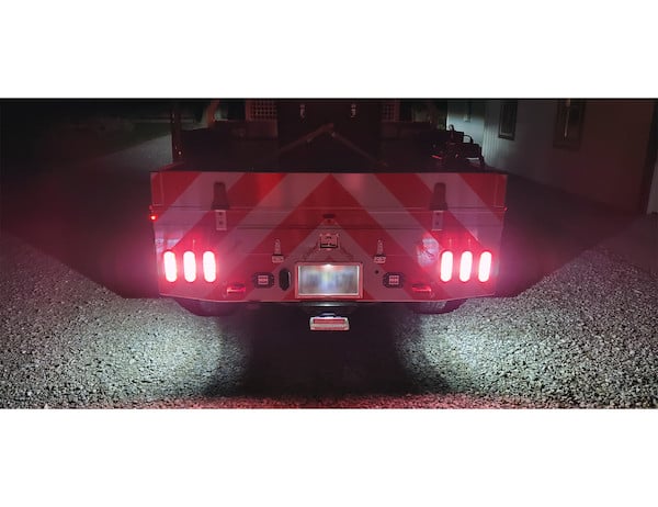 6 Inch Oval Stop/Turn/Tail + Backup Combination Light with Light Stripe LED Tubes