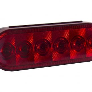 6 Inch Red Oval Stop/Turn/Tail Light With 6 LEDs Kit - Includes Grommet and Plug