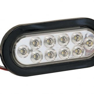 Bulk 6 Inch Clear Oval Backup Light With 10 LEDs (Sold in Multiples of 10)