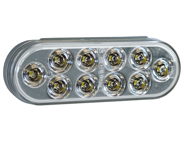 Bulk 6 Inch Clear Oval Backup Light With 10 LEDs (Sold in Multiples of 10)