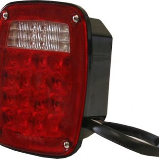 Driver Side 5.75 Inch Red Stop/Turn/Tail Light with License Plate Light