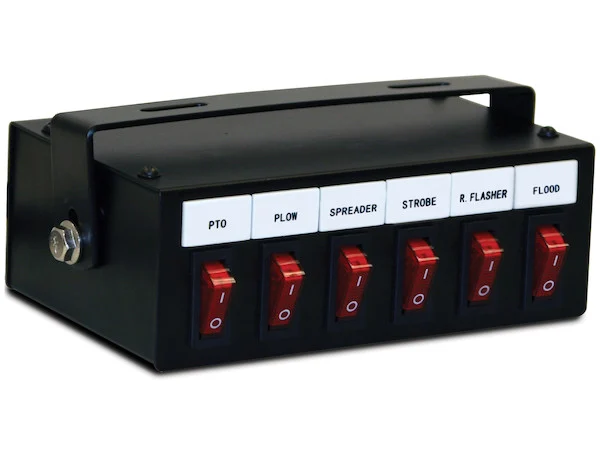 6 Function Backlit Pre-Wired Switch Box Fused With Relay And Circuit Breaker