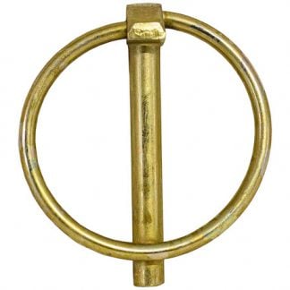 Yellow Zinc Plated Linch Pin - 1/4 Diameter x 1-3/4 Inch Long with Ring