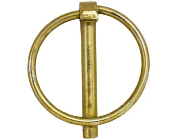 Yellow Zinc Plated Linch Pin - 7/16 Diameter x 1-31/32 Inch Long with Ring